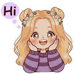 Mew,cute girl with a sweet smile