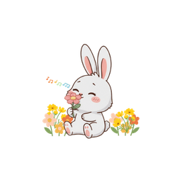 ダイエット頑張るうさぎのスタンプ