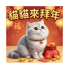 喵事如意：虎斑貓來拜年（超好用吉祥話）