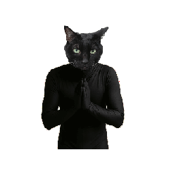 動く⑨シュールな黒ネッコさん