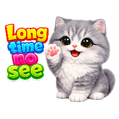 แมวเทาขนนุ่ม น่ารัก คำพูดอังกฤษ