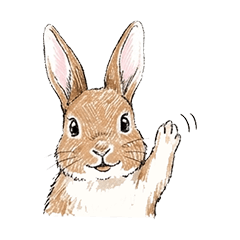 普段使いに・ほんわかウサギのスタンプ