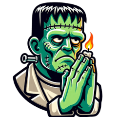 かわいいフランケンシュタインのスタンプ