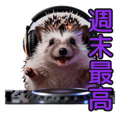Headphone DJ Hedgehog Club Life