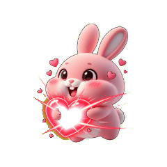 포동포동 분홍 토끼의 완전 최고! 감탄사