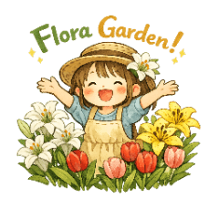 Flora Garden 芙洛菈花園｜40 款花語貼圖