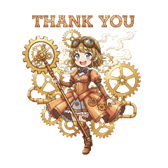 Cyber & Steampunk Magical Girl Stickers