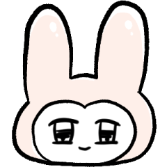 white rabbit's facial expression