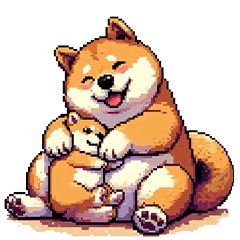 Pixel art After child birth fat shiba