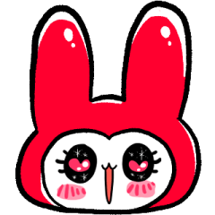 red rabbit's facial expression