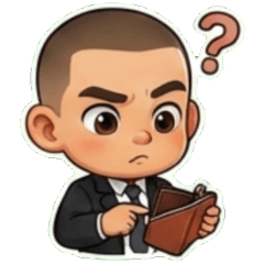 Flat headed male office worker