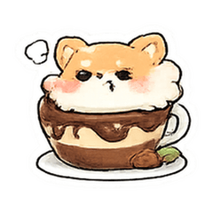 Urso Cafe Latte Humor Fofo