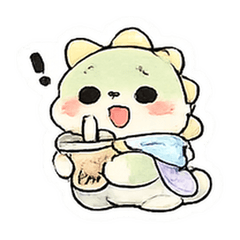Dino Pastel Didi Bubble Tea Humor