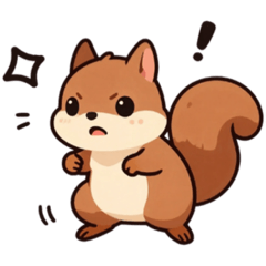 淘氣小松鼠在做什麼呢？