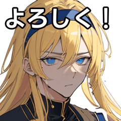 カチューシャ金髪ロングヘア男子