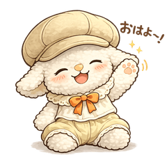 Mon-chan: Cute Puffy Sheep Stickers