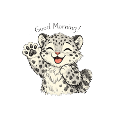 Title: Fluffy Snow Leopard: Daily Life