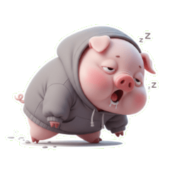 厭世粉紅豬極度想睡覺