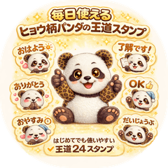 Leopard-Print Panda For Everyday Use