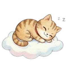 空の世界の茶トラねこ