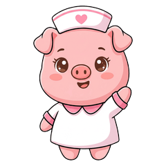 Nurse pink pig