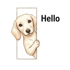 A cute cream Dachshunds