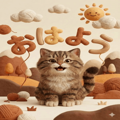 A pop out 3D POP Brown Tabby greeting!