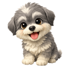 Fluffy Chiweenie Maltese Mix Stickers