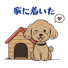 日常に使える可愛いプードルのスタンプ2