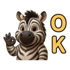 ok cute zebra