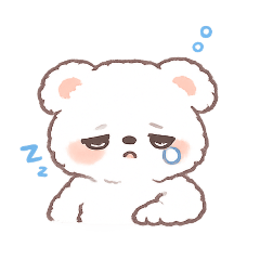 Sleepy White Bear Daily Life