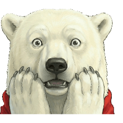 White Bear Reactions Stickers