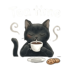 可爱的招财黑猫