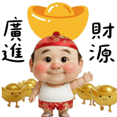新年怪阿北 財源廣進諧音梗 大貼圖