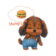 Weenie the doggie in trunk suit.