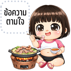 Message Stickers: Jaoka cute girl