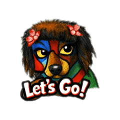 Weenie the doggie in Picasso costume.