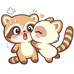 Milo & Luna 可愛浣熊情侶
