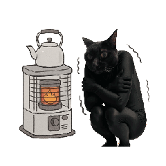 動く⑪シュールな黒ネッコさん