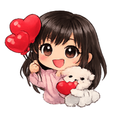 Stickers heart for Valentine Day