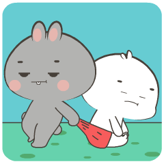 Adorable Grey Rabbit 2 : Effect stickers