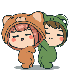 Chibi Kuma New : Effect stickers