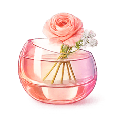 Mini clear vase, light color gradation