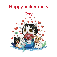 A lucky white mermaid