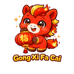 Fire Horse CNY 2026 Angpao Stickers
