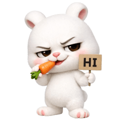 Cheeky rabbit Cute (No text)