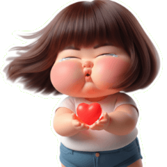 哭哭小胖妹討抱抱啦