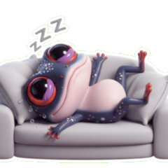 ครอบครัวกบน้อยสุดป่วนกับการกลอกตาแบบไม่ส