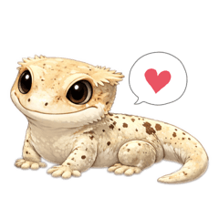 Crested gecko stamp Crestie