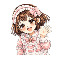 Sun-chan Cute Maid Stickers